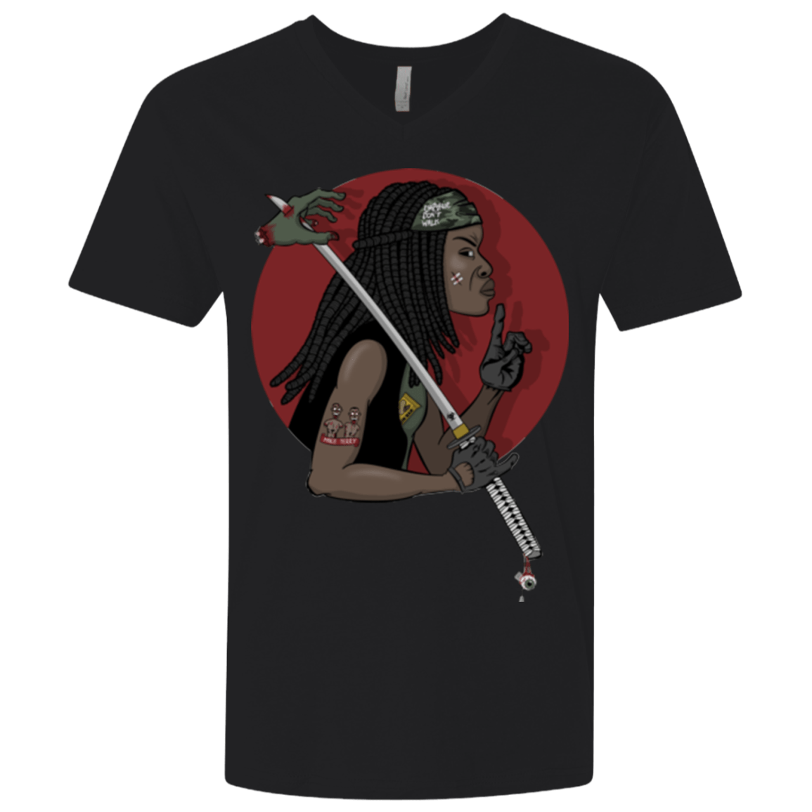T-Shirts Black / X-Small On A Michonne Men's Premium V-Neck