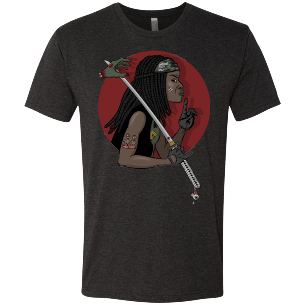 T-Shirts Vintage Black / Small On A Michonne Men's Triblend T-Shirt