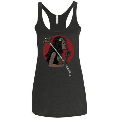 T-Shirts Vintage Black / X-Small On A Michonne Women's Triblend Racerback Tank