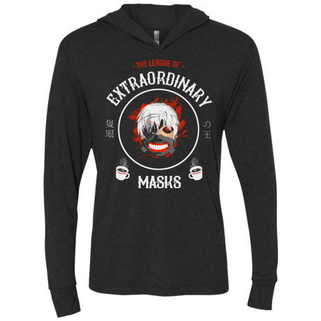 T-Shirts Vintage Black / X-Small One Eyed King Triblend Long Sleeve Hoodie Tee