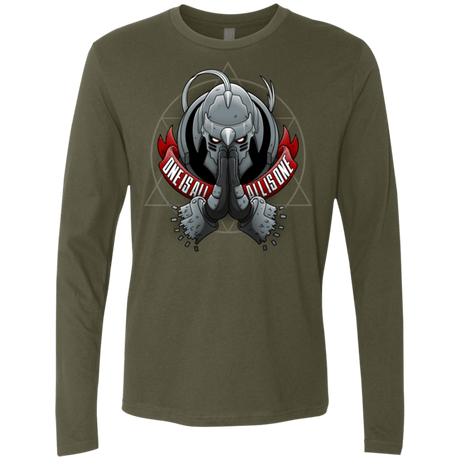 T-Shirts Military Green / Small ONE IS ALL ALL IS ONE Men's Premium Long Sleeve