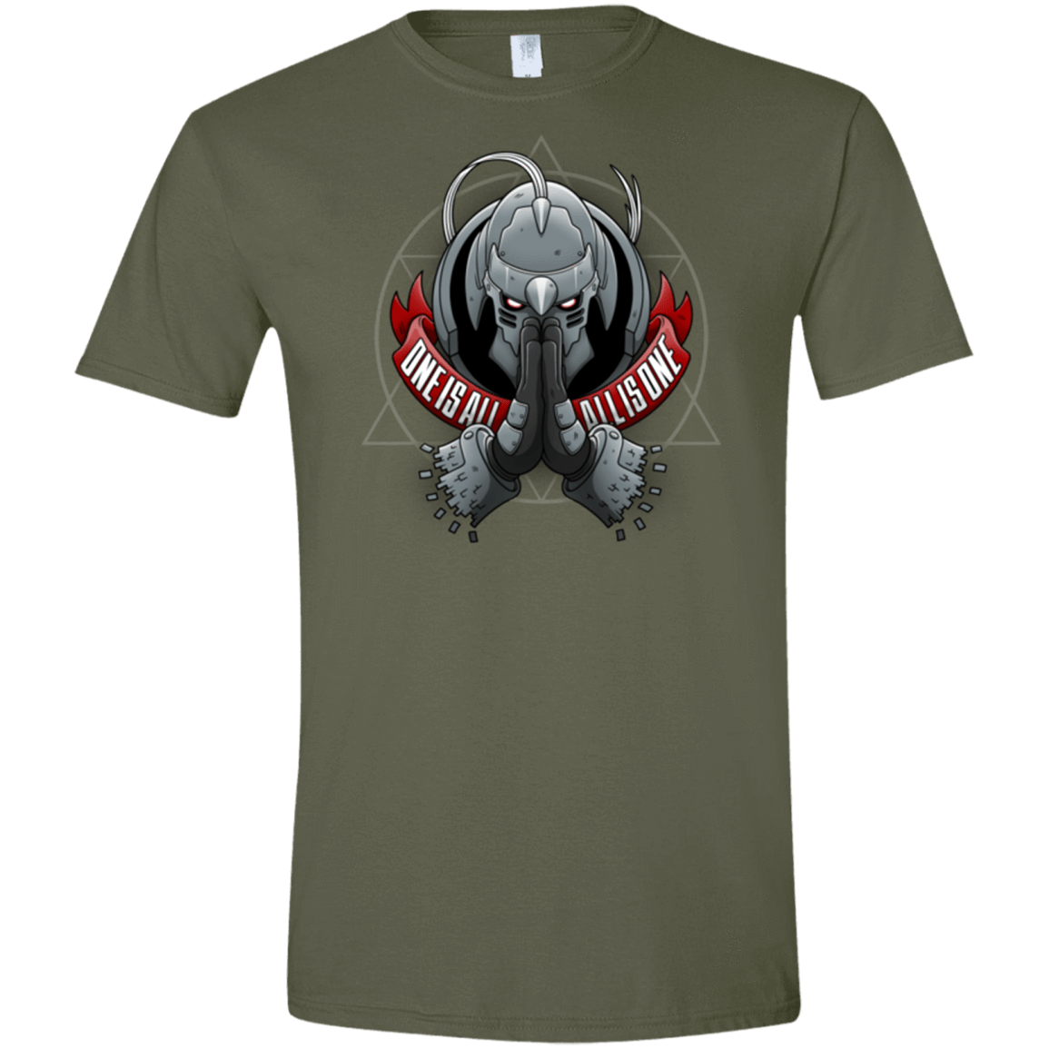 T-Shirts Military Green / S ONE IS ALL ALL IS ONE Men's Semi-Fitted Softstyle