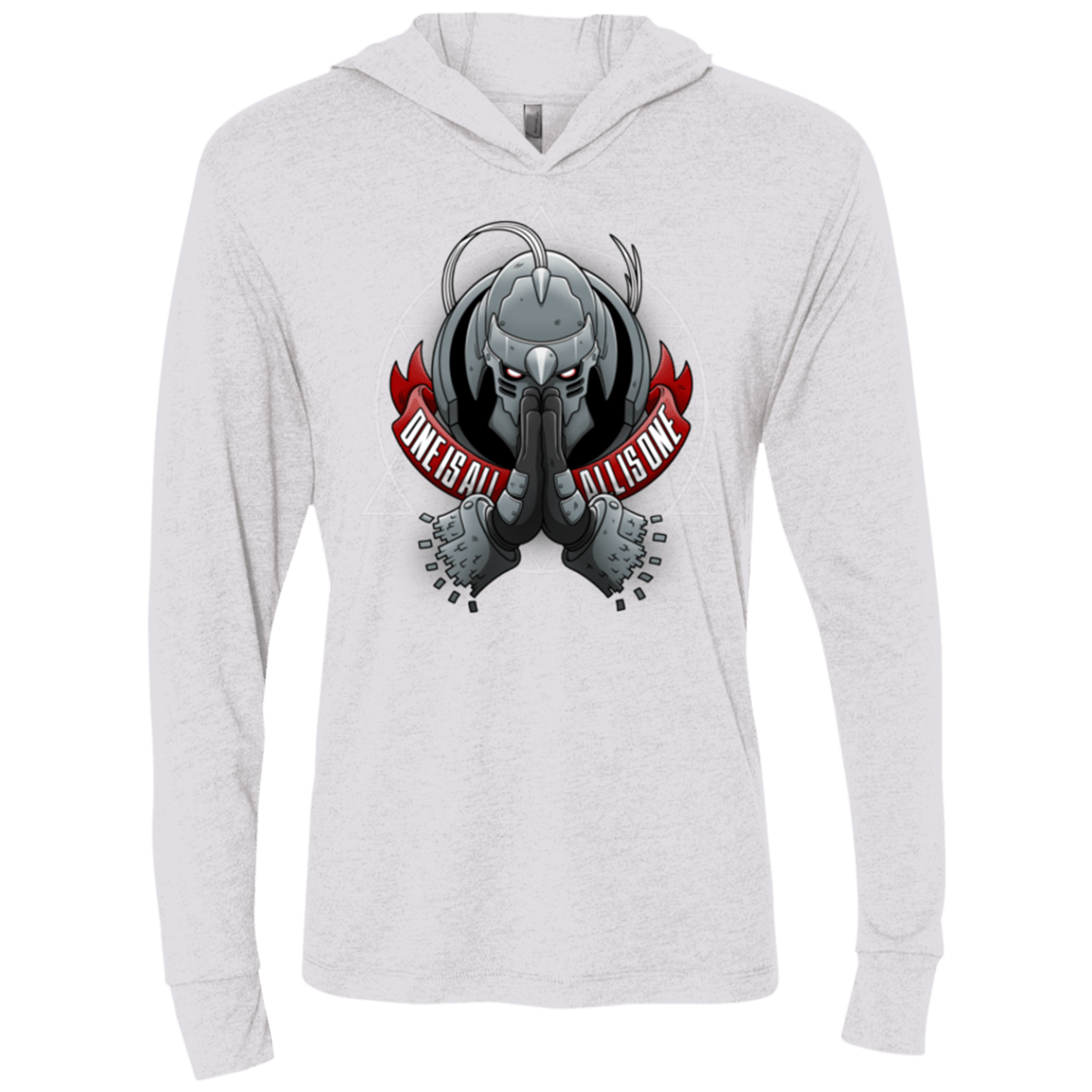 T-Shirts Heather White / X-Small ONE IS ALL ALL IS ONE Triblend Long Sleeve Hoodie Tee