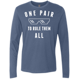 T-Shirts Indigo / Small One pair Men's Premium Long Sleeve