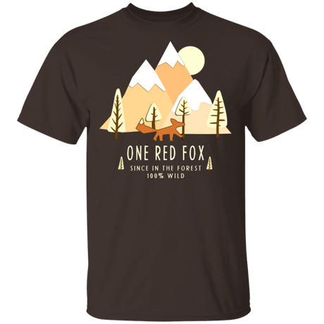 T-Shirts Dark Chocolate / S One Red Fox In The Forest T-Shirt