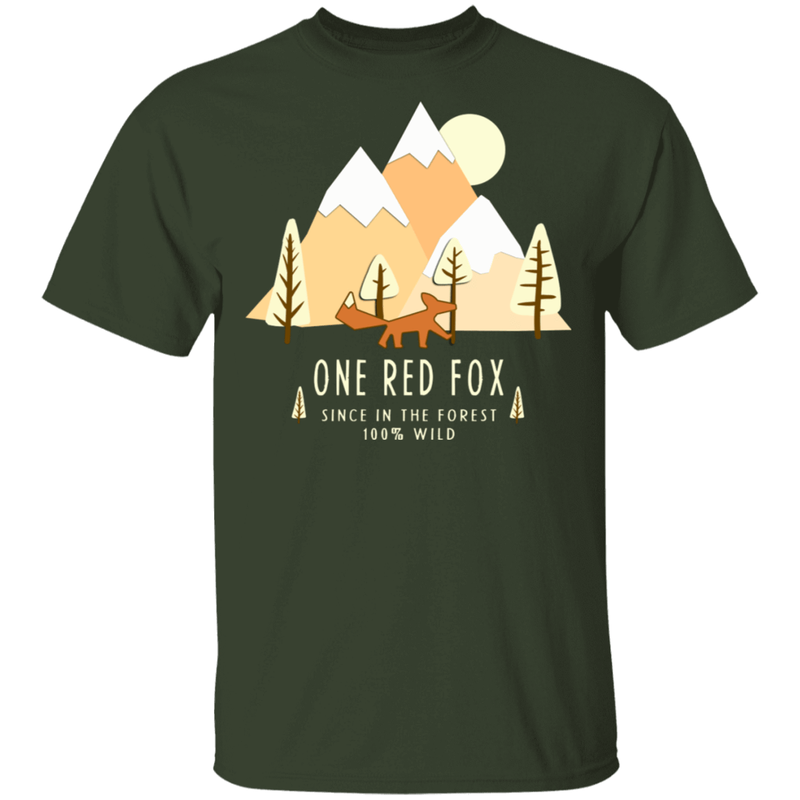T-Shirts Forest / S One Red Fox In The Forest T-Shirt