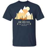 T-Shirts Navy / S One Red Fox In The Forest T-Shirt