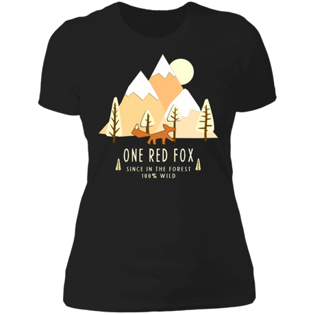 T-Shirts Black / S One Red Fox In The Forest Women's Premium T-Shirt