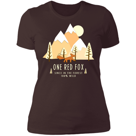T-Shirts Dark Chocolate / S One Red Fox In The Forest Women's Premium T-Shirt