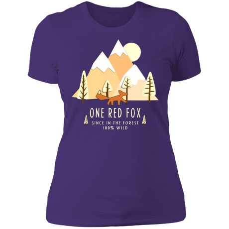 T-Shirts Purple Rush/ / S One Red Fox In The Forest Women's Premium T-Shirt