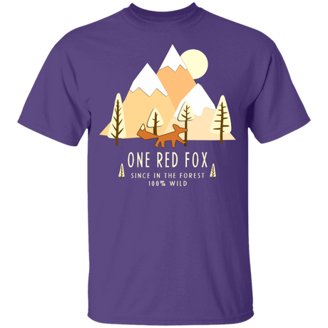 T-Shirts Purple / YXS One Red Fox In The Forest Youth T-Shirt