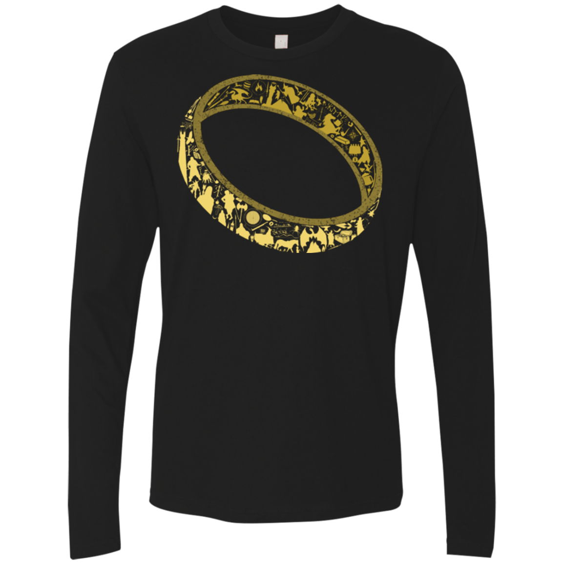 T-Shirts Black / Small One Ring Men's Premium Long Sleeve