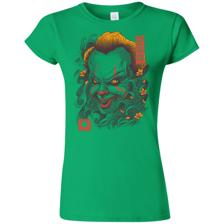 T-Shirts Irish Green / S Oni Clown Mask Junior Slimmer-Fit T-Shirt