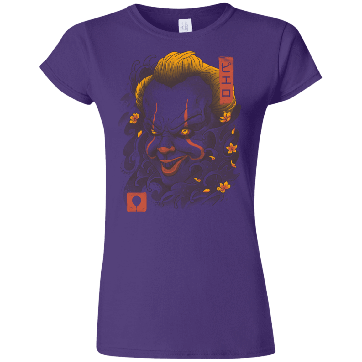 T-Shirts Purple / S Oni Clown Mask Junior Slimmer-Fit T-Shirt