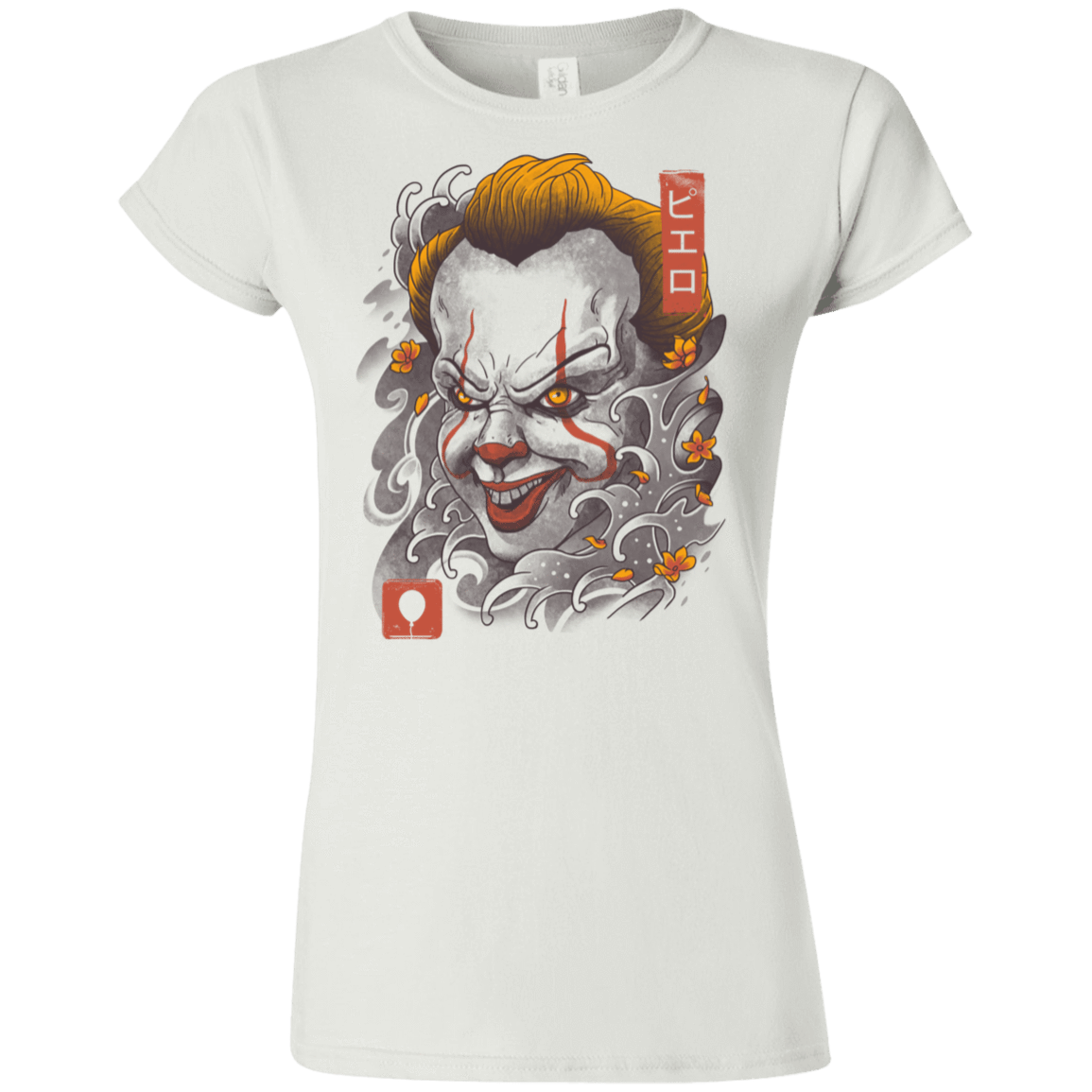T-Shirts White / S Oni Clown Mask Junior Slimmer-Fit T-Shirt