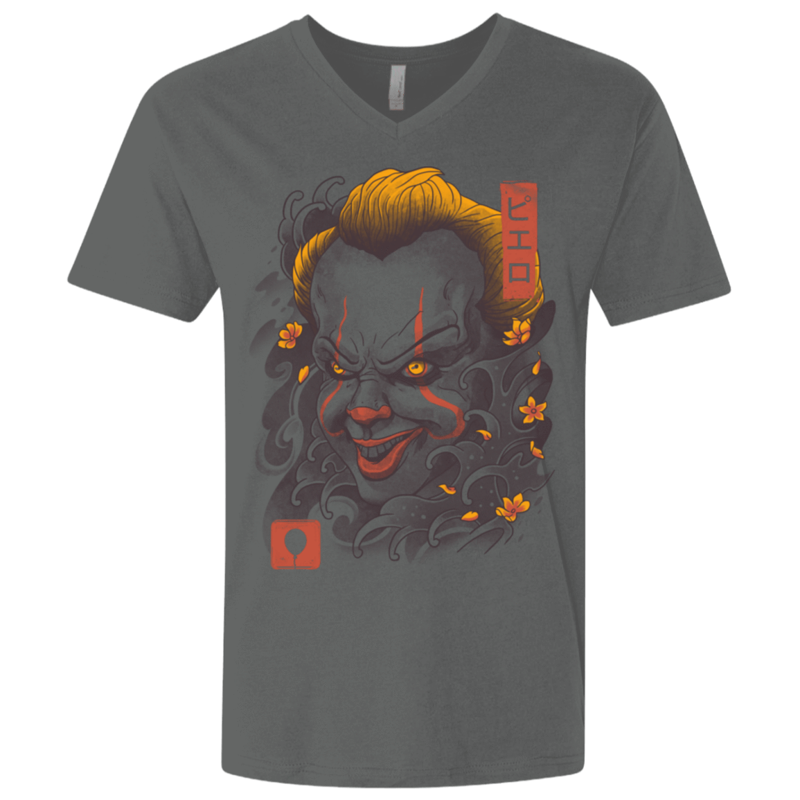 T-Shirts Heavy Metal / X-Small Oni Clown Mask Men's Premium V-Neck
