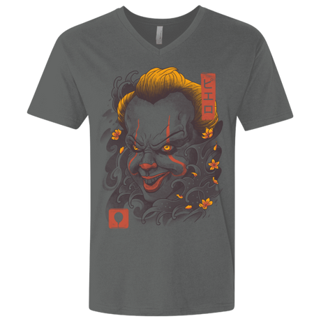 T-Shirts Heavy Metal / X-Small Oni Clown Mask Men's Premium V-Neck