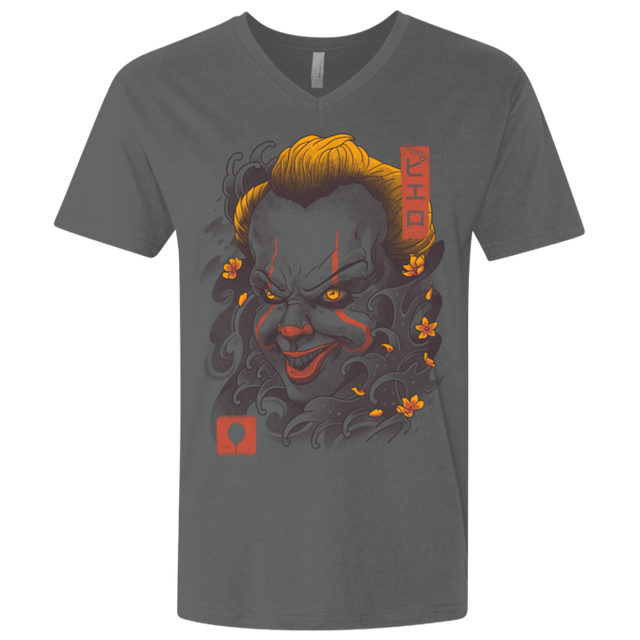 T-Shirts Heavy Metal / X-Small Oni Clown Mask Men's Premium V-Neck