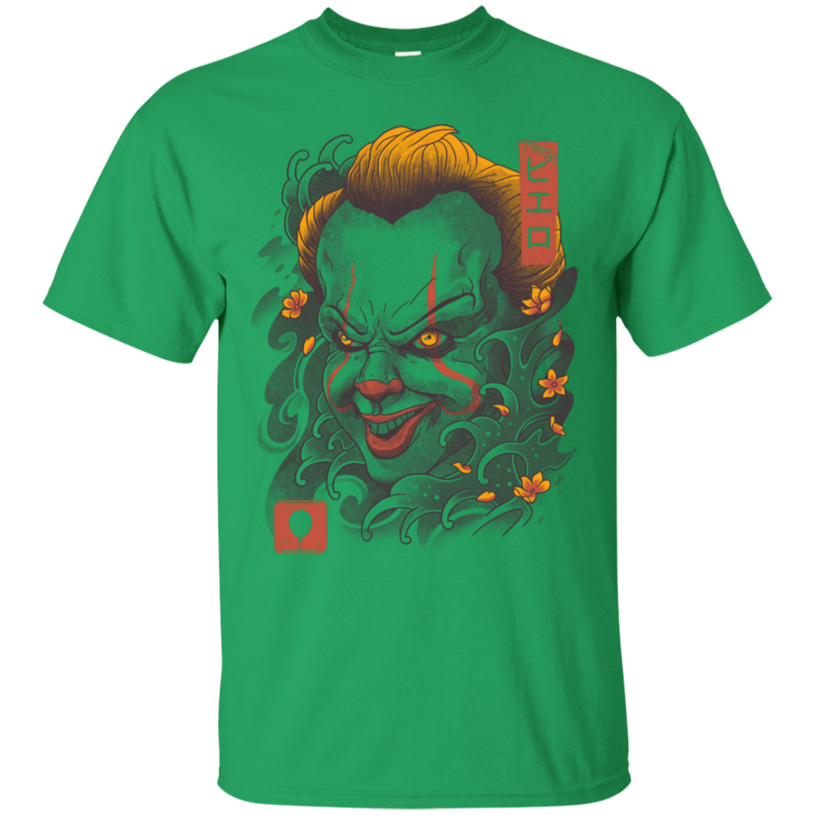 T-Shirts Irish Green / S Oni Clown Mask T-Shirt