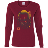 T-Shirts Oni Clown Mask Women's Long Sleeve T-Shirt