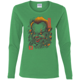 T-Shirts Irish Green / S Oni Clown Mask Women's Long Sleeve T-Shirt