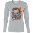 T-Shirts Sport Grey / S Oni Clown Mask Women's Long Sleeve T-Shirt
