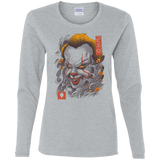 T-Shirts Sport Grey / S Oni Clown Mask Women's Long Sleeve T-Shirt