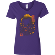 T-Shirts Purple / S Oni Clown Mask Women's V-Neck T-Shirt