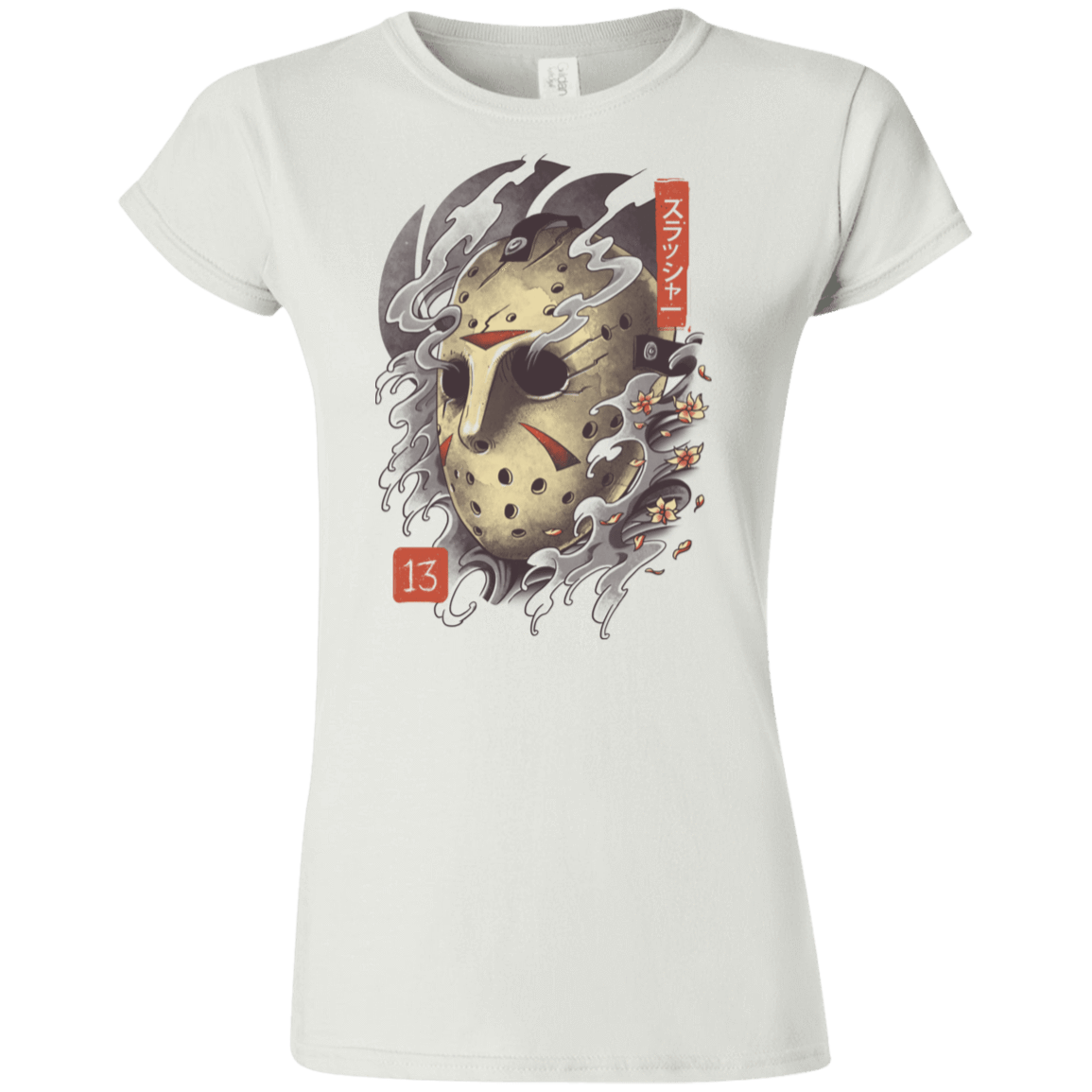 T-Shirts White / S Oni Jason Mask Junior Slimmer-Fit T-Shirt