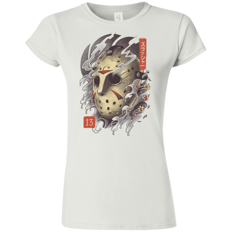 T-Shirts White / S Oni Jason Mask Junior Slimmer-Fit T-Shirt
