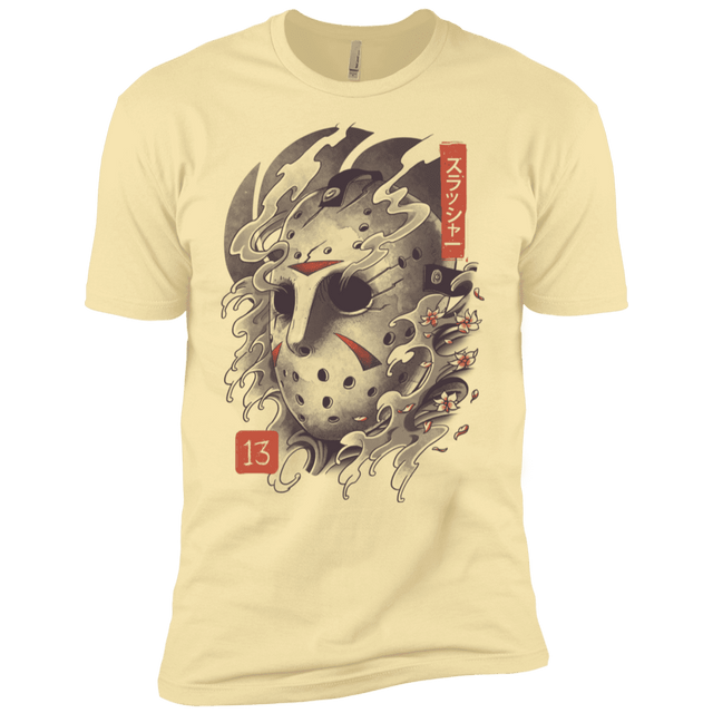 T-Shirts Banana Cream / X-Small Oni Jason Mask Men's Premium T-Shirt