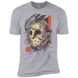 T-Shirts Heather Grey / X-Small Oni Jason Mask Men's Premium T-Shirt