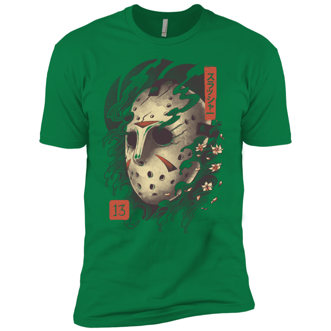 T-Shirts Kelly Green / X-Small Oni Jason Mask Men's Premium T-Shirt