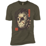 T-Shirts Military Green / X-Small Oni Jason Mask Men's Premium T-Shirt