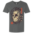 T-Shirts Heavy Metal / X-Small Oni Jason Mask Men's Premium V-Neck