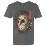 T-Shirts Heavy Metal / X-Small Oni Jason Mask Men's Premium V-Neck