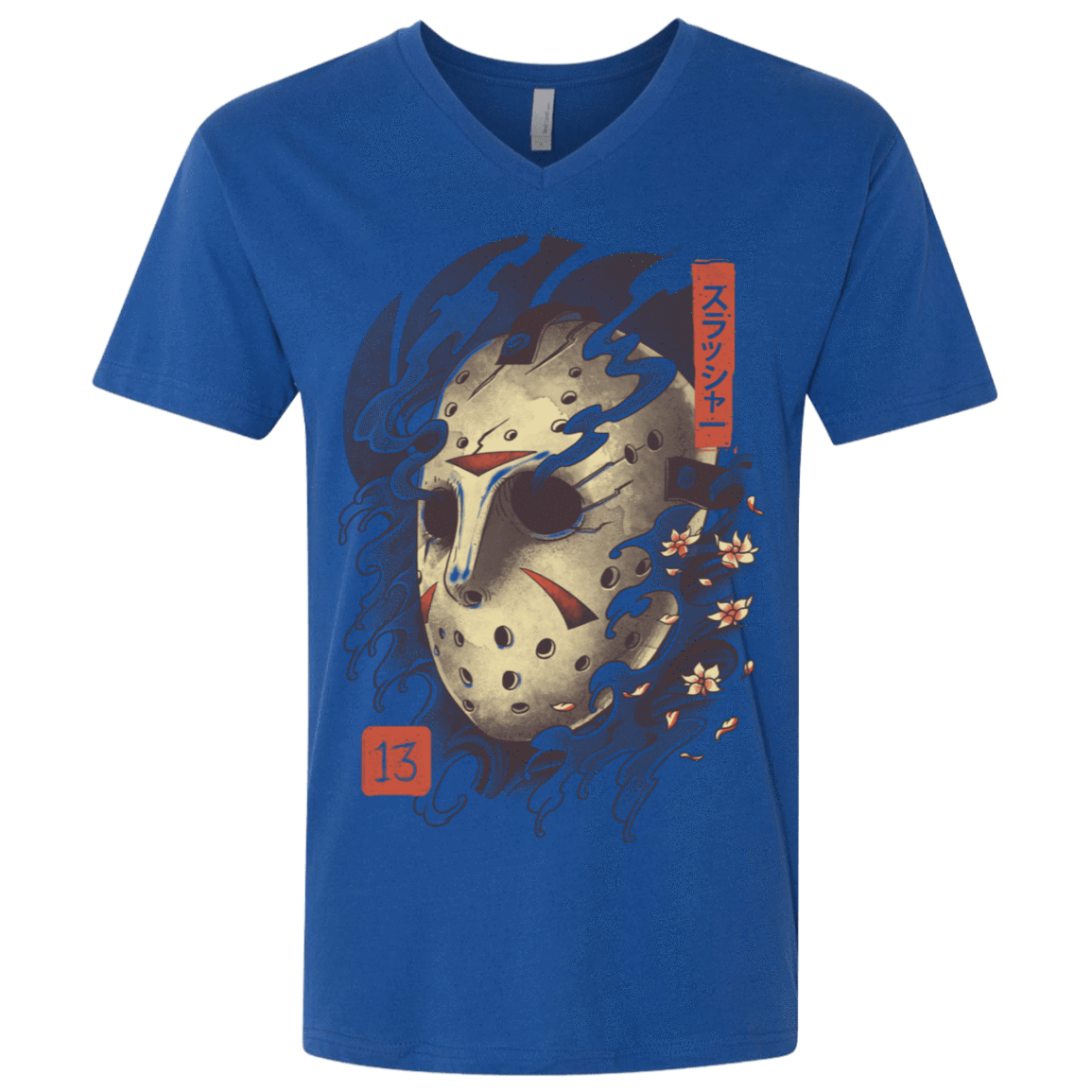 T-Shirts Royal / X-Small Oni Jason Mask Men's Premium V-Neck