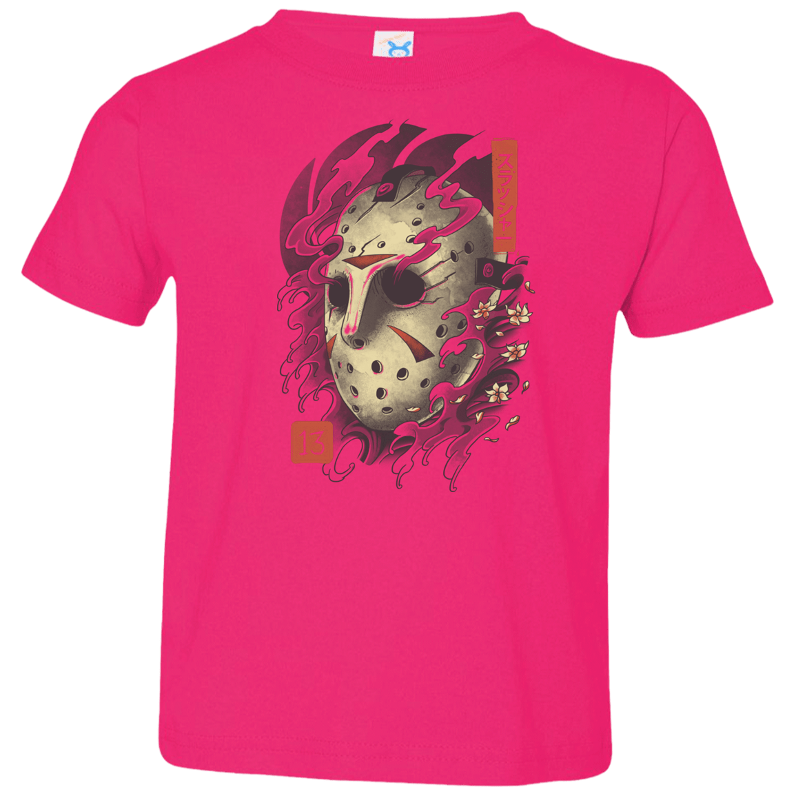 T-Shirts Hot Pink / 2T Oni Jason Mask Toddler Premium T-Shirt