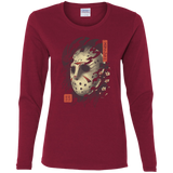 T-Shirts Cardinal / S Oni Jason Mask Women's Long Sleeve T-Shirt