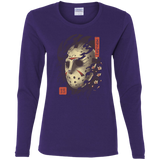 T-Shirts Purple / S Oni Jason Mask Women's Long Sleeve T-Shirt