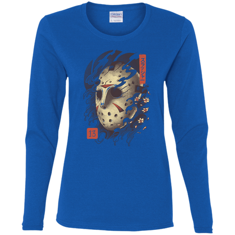T-Shirts Royal / S Oni Jason Mask Women's Long Sleeve T-Shirt