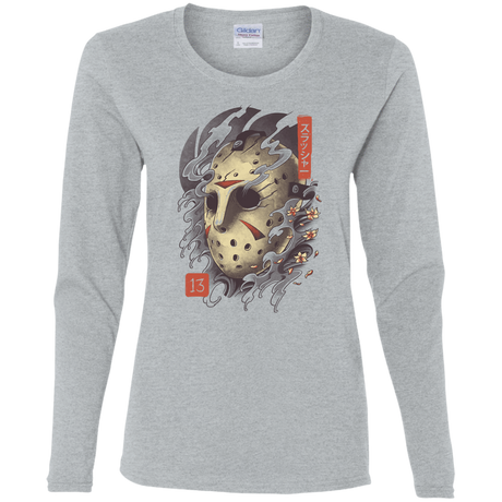 T-Shirts Sport Grey / S Oni Jason Mask Women's Long Sleeve T-Shirt