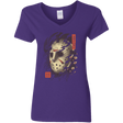 T-Shirts Purple / S Oni Jason Mask Women's V-Neck T-Shirt