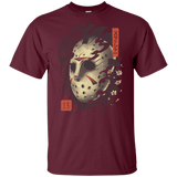 T-Shirts Maroon / YXS Oni Jason Mask Youth T-Shirt