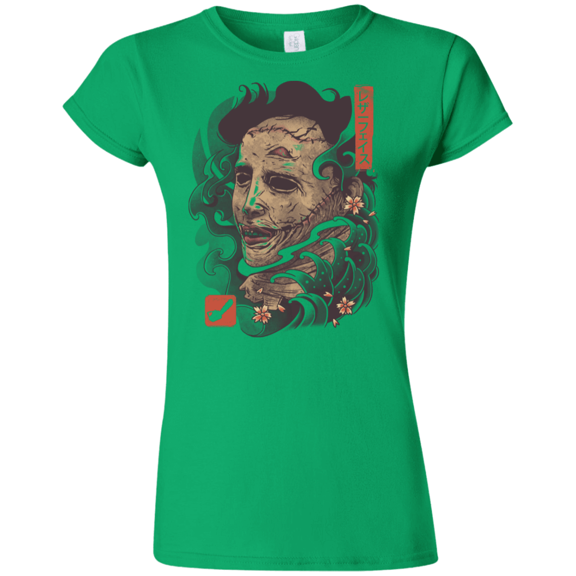 T-Shirts Irish Green / S Oni Leather Mask Junior Slimmer-Fit T-Shirt