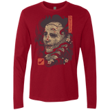 T-Shirts Cardinal / S Oni Leather Mask Men's Premium Long Sleeve
