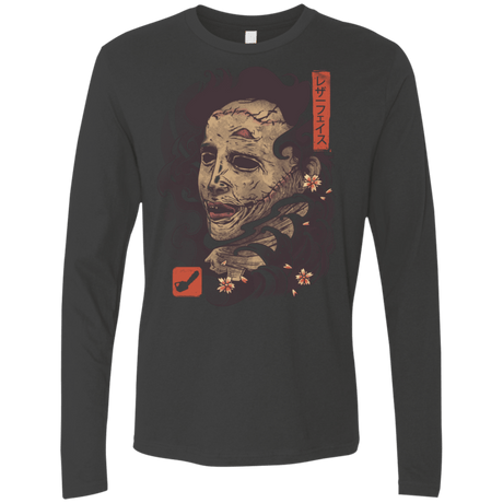 T-Shirts Heavy Metal / S Oni Leather Mask Men's Premium Long Sleeve