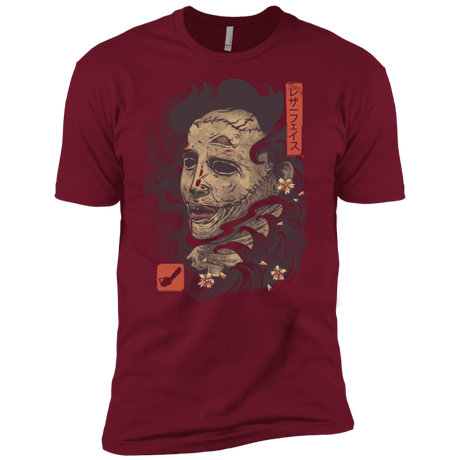 T-Shirts Cardinal / X-Small Oni Leather Mask Men's Premium T-Shirt