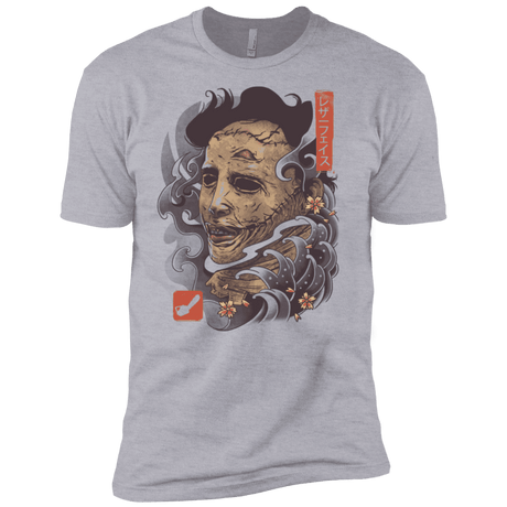 T-Shirts Heather Grey / X-Small Oni Leather Mask Men's Premium T-Shirt