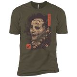 T-Shirts Military Green / X-Small Oni Leather Mask Men's Premium T-Shirt